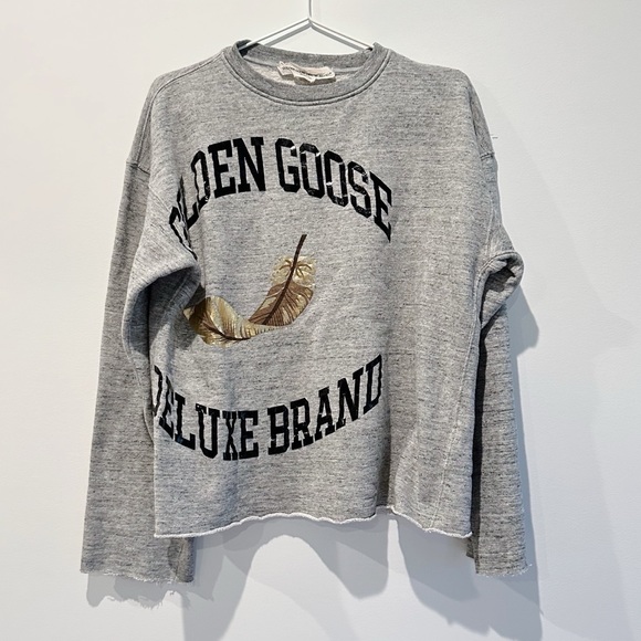 Golden Goose Deluxe Brand, Cereda Sweatshirt, Size Small Oversized Marled Gray - Picture 6 of 16